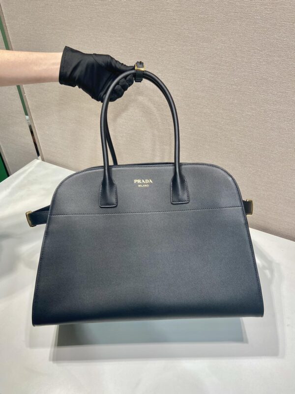 Prada Large leather tote bag with buckles