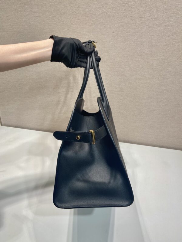 Prada Large leather tote bag with buckles