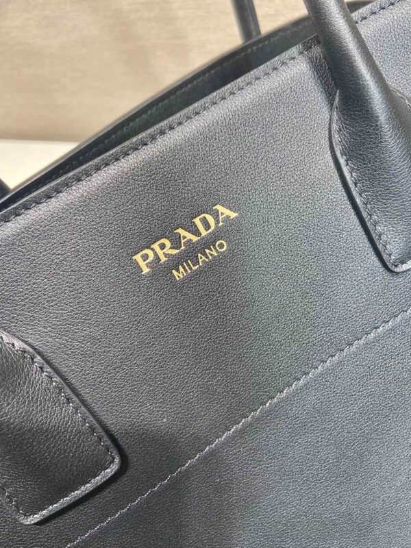 Prada Large leather tote bag with buckles