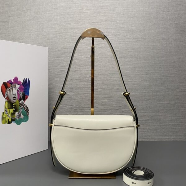 Prada Arqu?? Leather shoulder bag moon bag