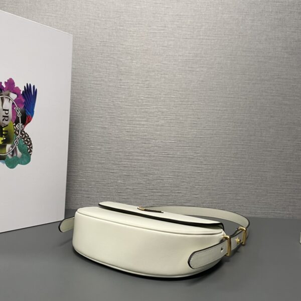 Prada Arqu?? Leather shoulder bag moon bag