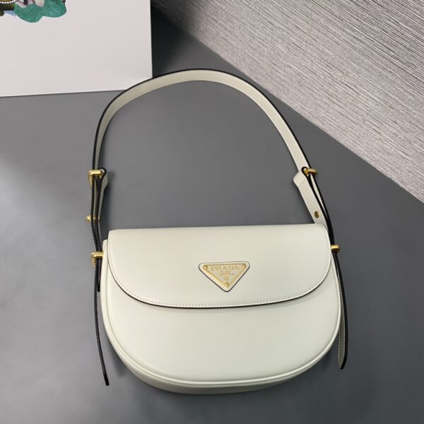 Prada Arqu?? Leather shoulder bag moon bag