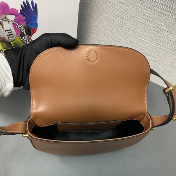 Prada Arqu?? Leather shoulder bag moon bag