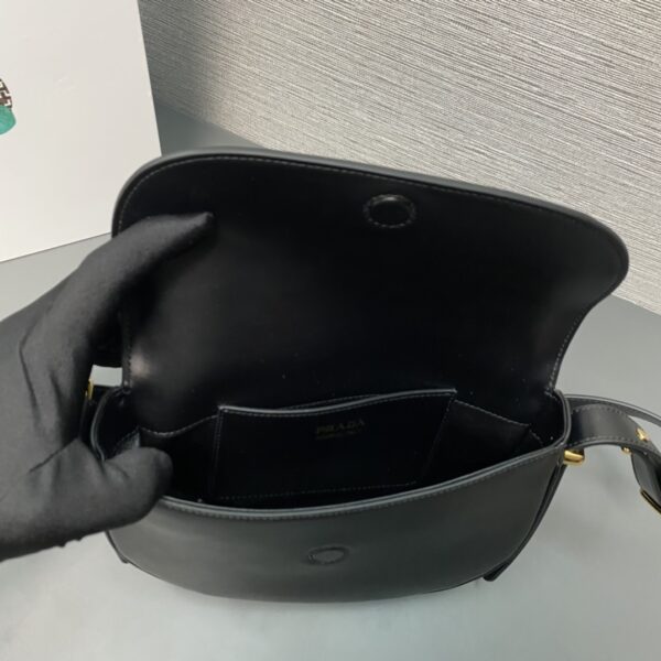 Prada Arqu?? Leather shoulder bag moon bag