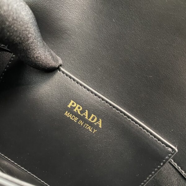 Prada Arqu?? Leather shoulder bag moon bag