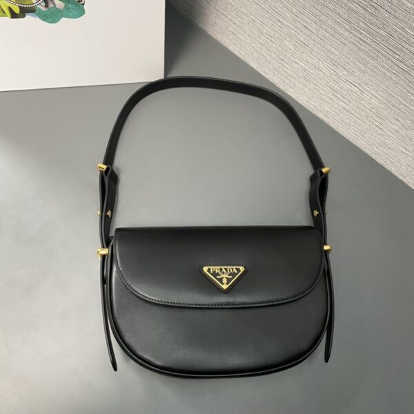 Prada Arqu?? Leather shoulder bag moon bag