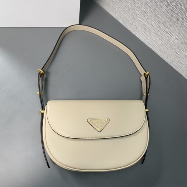 Prada Arqu?? Leather shoulder bag moon bag