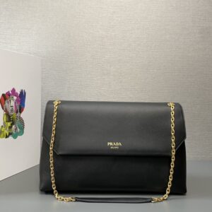 Prada Large Leather Shoulder Bag