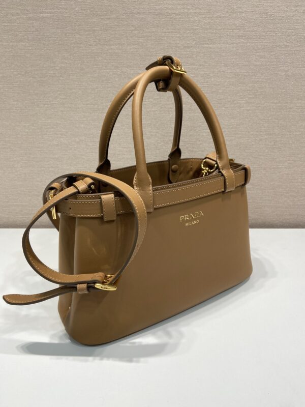 Prada Buckle small leather handbag with double belt