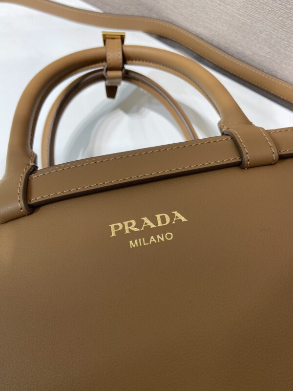 Prada Buckle small leather handbag with double belt