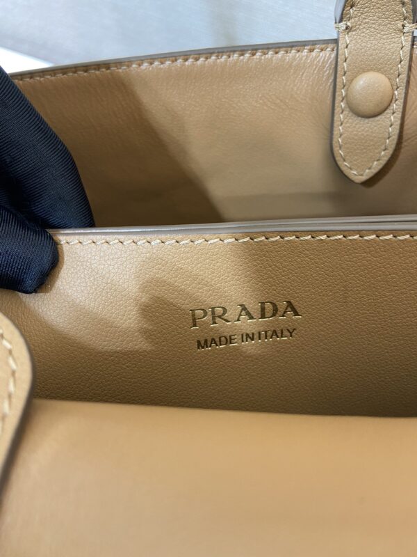 Prada Buckle small leather handbag with double belt
