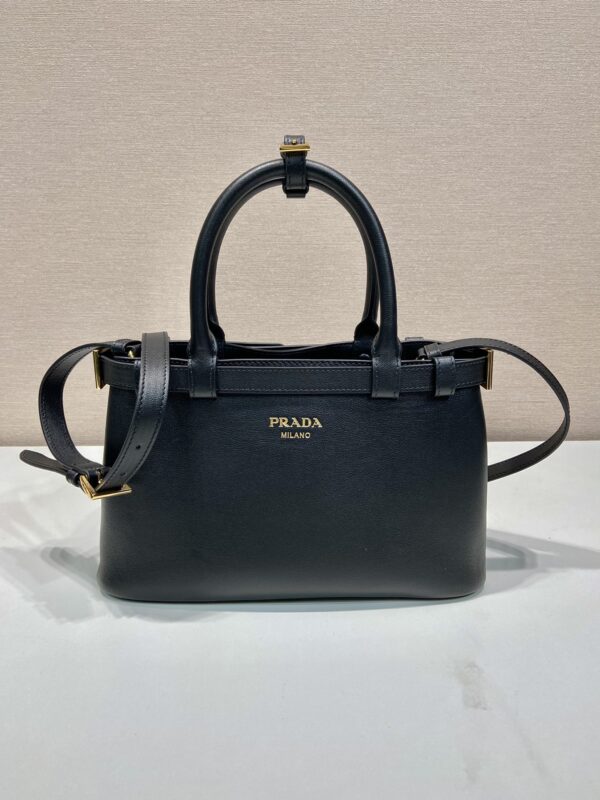 Prada Buckle small leather handbag with double belt
