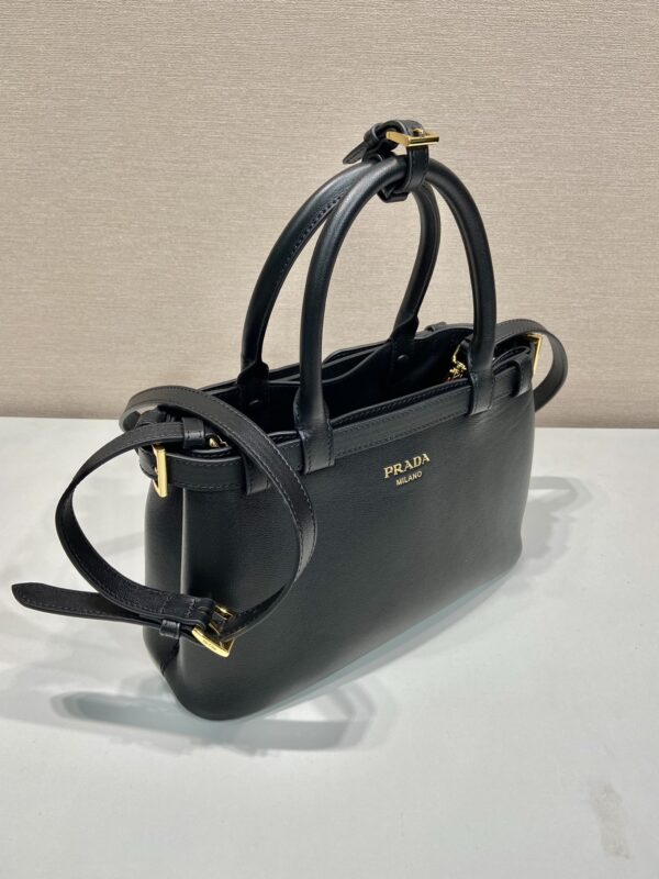 Prada Buckle small leather handbag with double belt