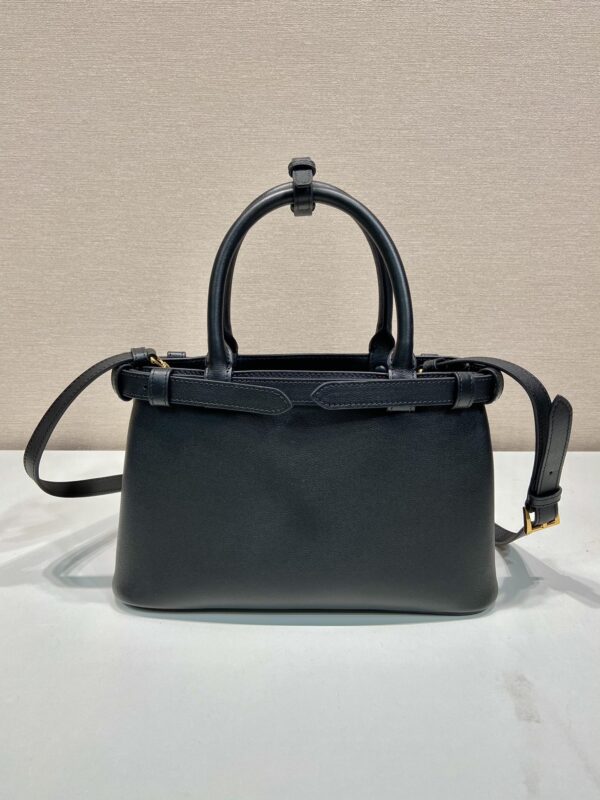 Prada Buckle small leather handbag with double belt