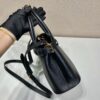 Prada Buckle small leather handbag with double belt