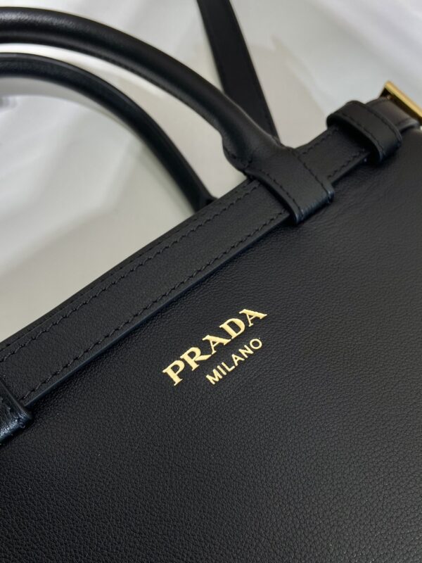 Prada Buckle small leather handbag with double belt