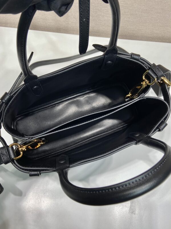 Prada Buckle small leather handbag with double belt
