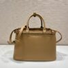 Prada Buckle medium leather handbag with double belt