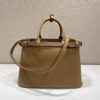Prada Buckle medium leather handbag with double belt
