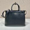 Prada Buckle medium leather handbag with double belt