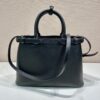 Prada Buckle medium leather handbag with double belt