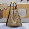 YSL OXALIS BAG IN RAFFIA MACRAMÉ