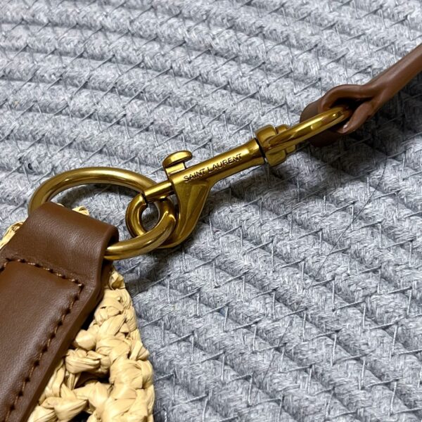 YSL OXALIS BAG IN RAFFIA MACRAMÉ