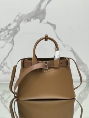Prada Buckle medium leather handbag with belt