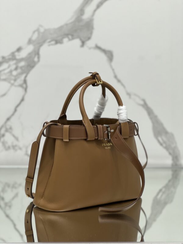 Prada Buckle medium leather handbag with belt