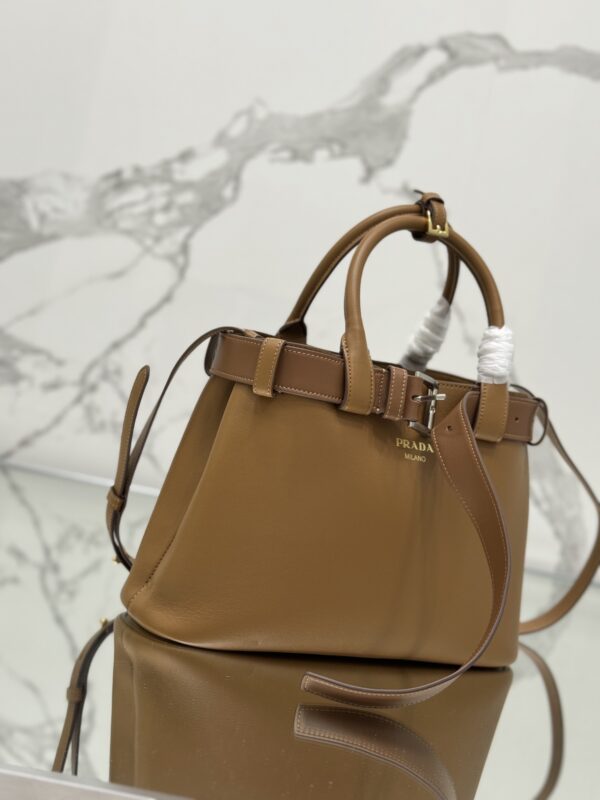 Prada Buckle medium leather handbag with belt