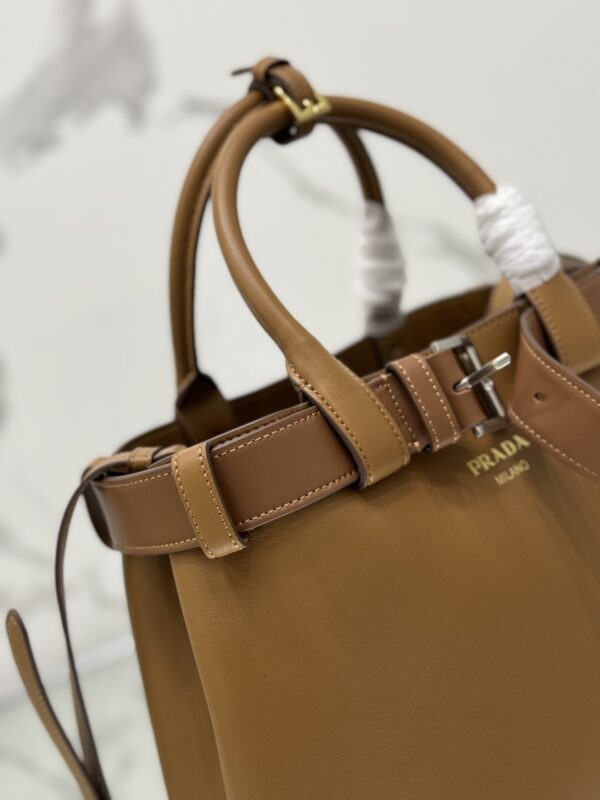 Prada Buckle medium leather handbag with belt
