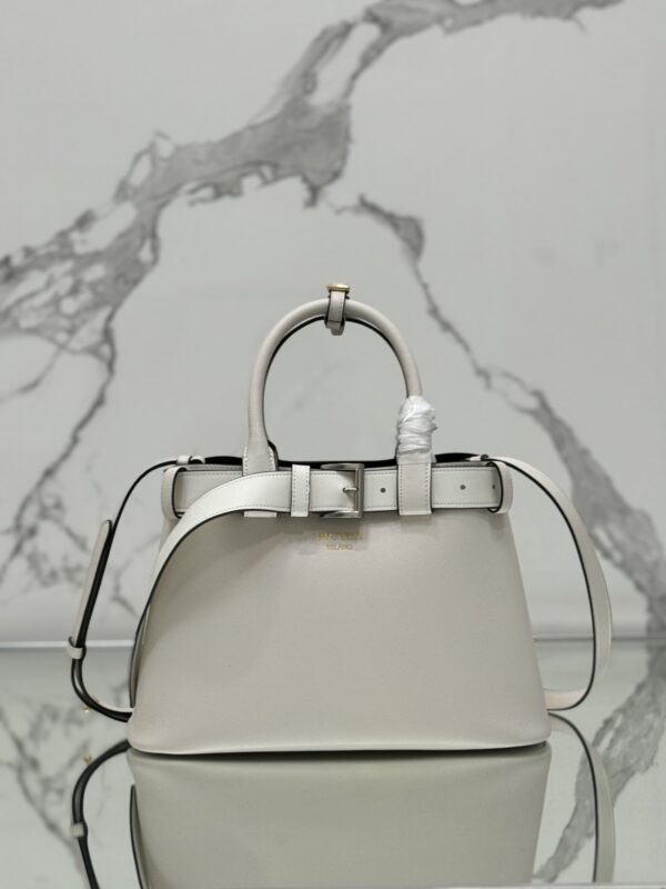 Prada Buckle medium leather handbag with belt