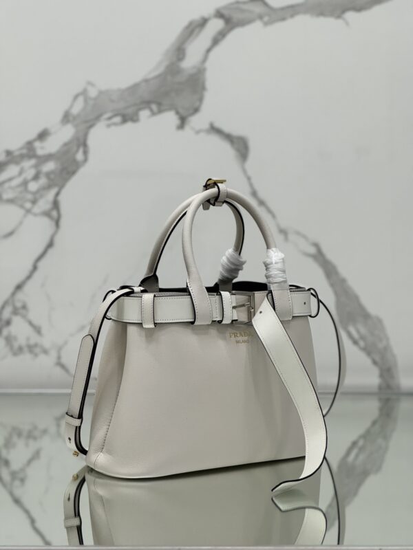 Prada Buckle medium leather handbag with belt