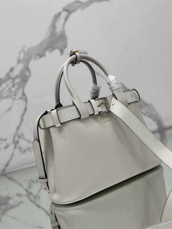 Prada Buckle medium leather handbag with belt