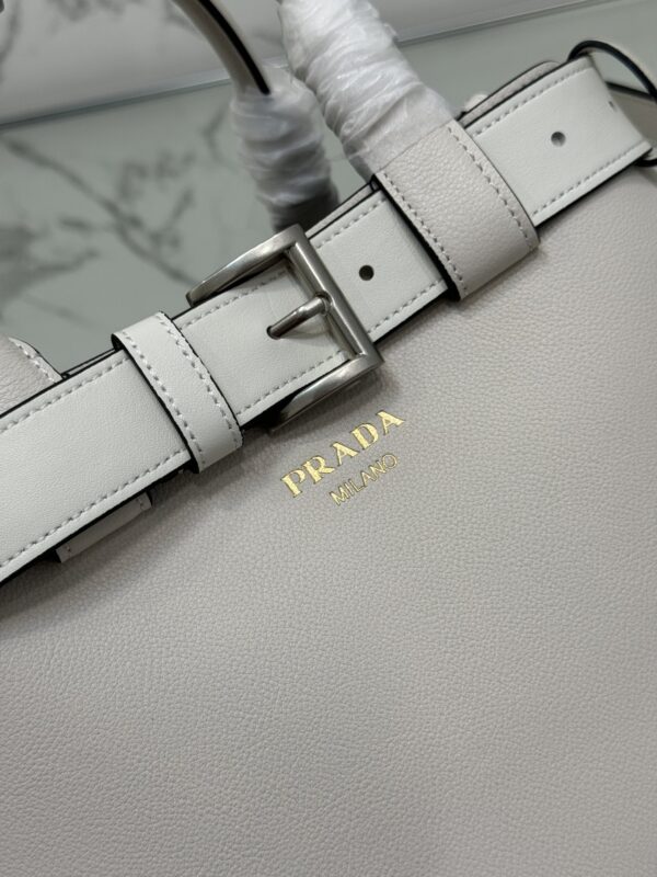 Prada Buckle medium leather handbag with belt