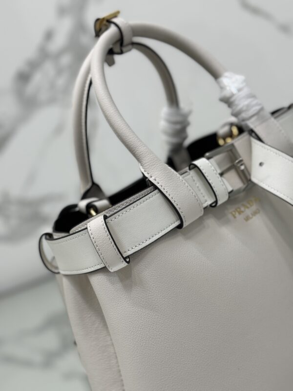 Prada Buckle medium leather handbag with belt