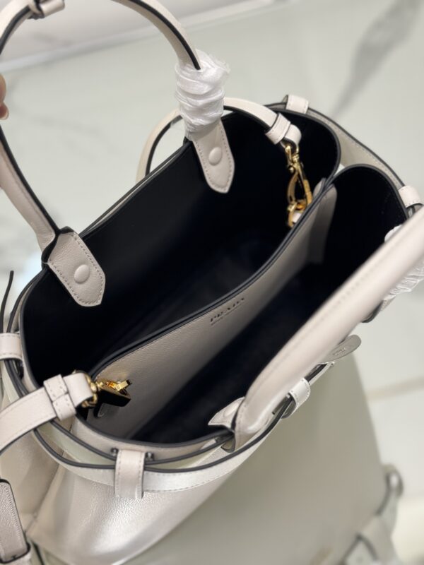 Prada Buckle medium leather handbag with belt