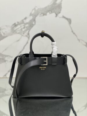 Prada Buckle medium leather handbag with belt