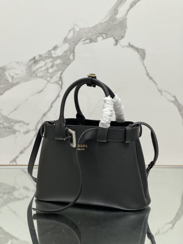 Prada Buckle medium leather handbag with belt
