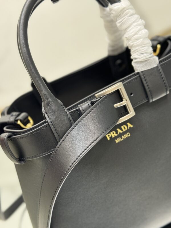 Prada Buckle medium leather handbag with belt