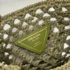 Prada Woven fabric crochet tote bag
