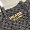 Prada Woven fabric crochet tote bag