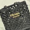 Prada Woven fabric crochet tote bag