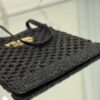 Prada Woven fabric crochet tote bag