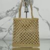 Prada Woven fabric crochet tote bag