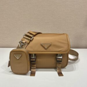 Prada Re-nylon And Saffiano Leather Shoulder Bag