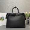 Prada Buckle large leather handbag with belt