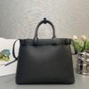 Prada Buckle large leather handbag with belt