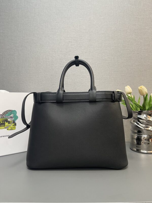 Prada Buckle large leather handbag with belt