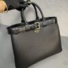 Prada Buckle large leather handbag with belt